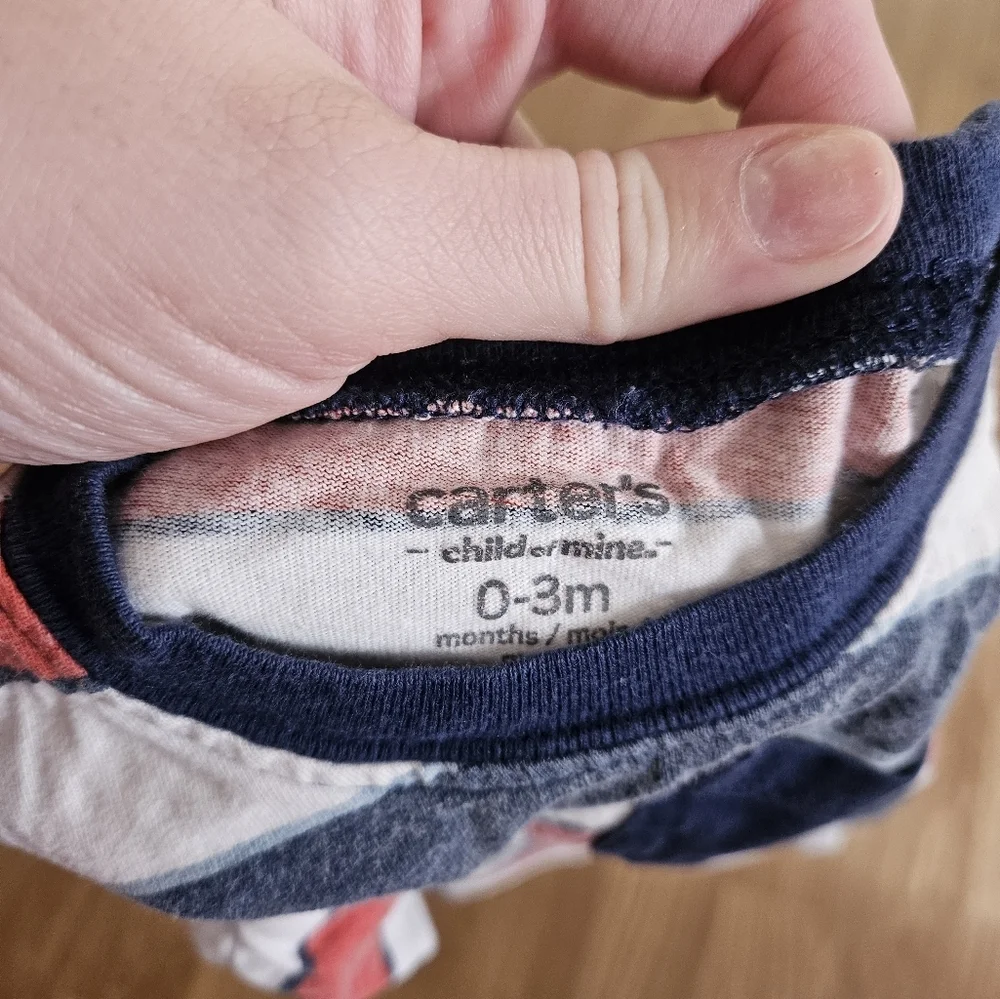 Carter's Red and Blue Striped Tee with Pocket